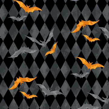Midnight Haunt by Andover - Harlequin Bats in Slate
