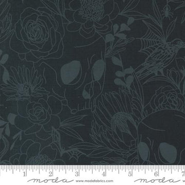 Noir by Alli K Design - Haunted Garden in Black (Qty 1 = 1/2 yd)