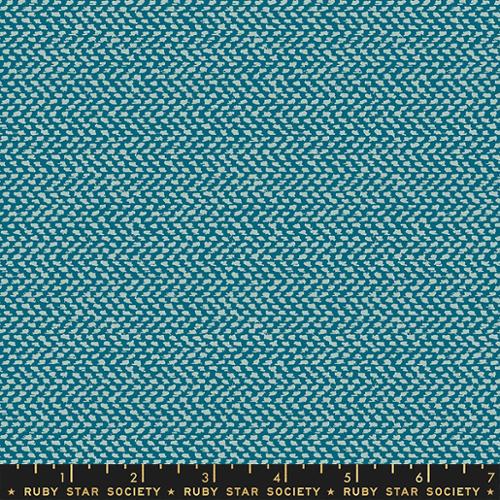 To and Fro by Rashida Coleman - Hale - Tweedish in Teal (Qty 1 = 1/2 yd)