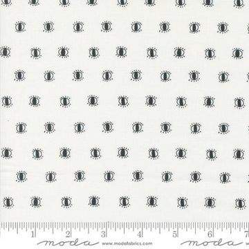 Noir by Alli K Design - Watching Eyes in White (Qty 1 = 1/2 yd)