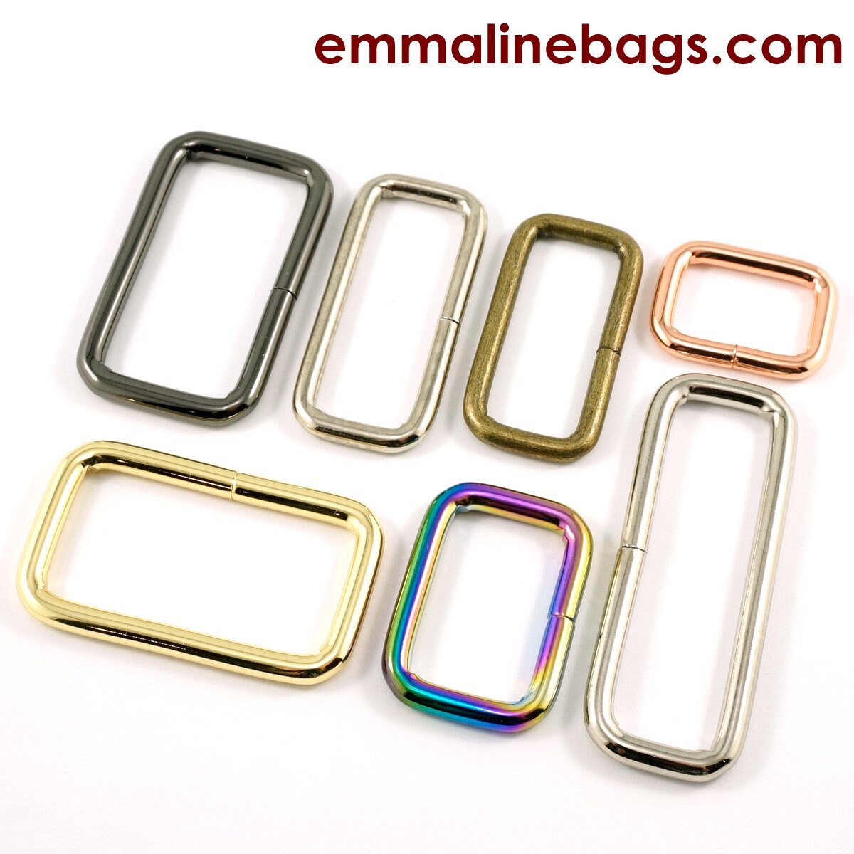 1" Rectangular Rings (25mm) - Pack of 4