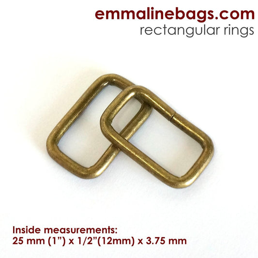 1" Rectangular Rings (25mm) - Pack of 4
