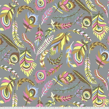 Collective Stash by Kaffe Fassett - Tickle My Fancy in Grey (Qty 1 = 1/2 yd)