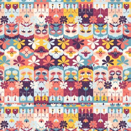 Swan Paraiso by RJR Studio - Wonder Tiles Multi (Qty 1 = 1/2 yd)