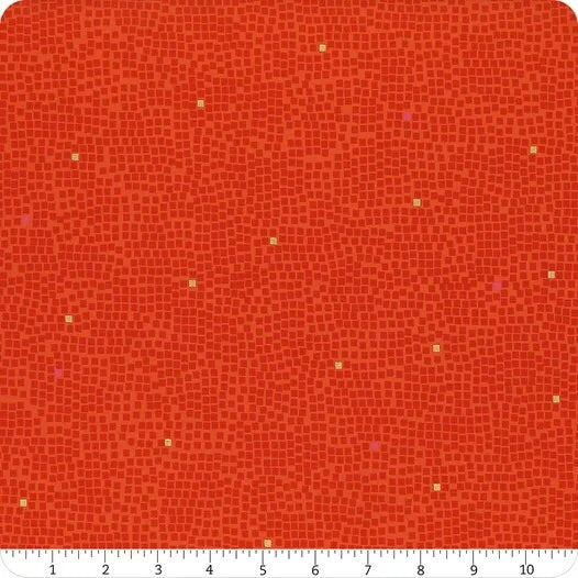 Jolly Darlings by Ruby Star Society - Pixel Metallic Ruby (Qty 1 = 1/2 yd)