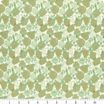 Curio by Melody Miller - Roses in Moss Metallic