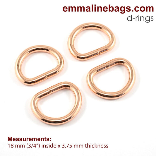 3/4" D-rings (18mm) - Pack of 4