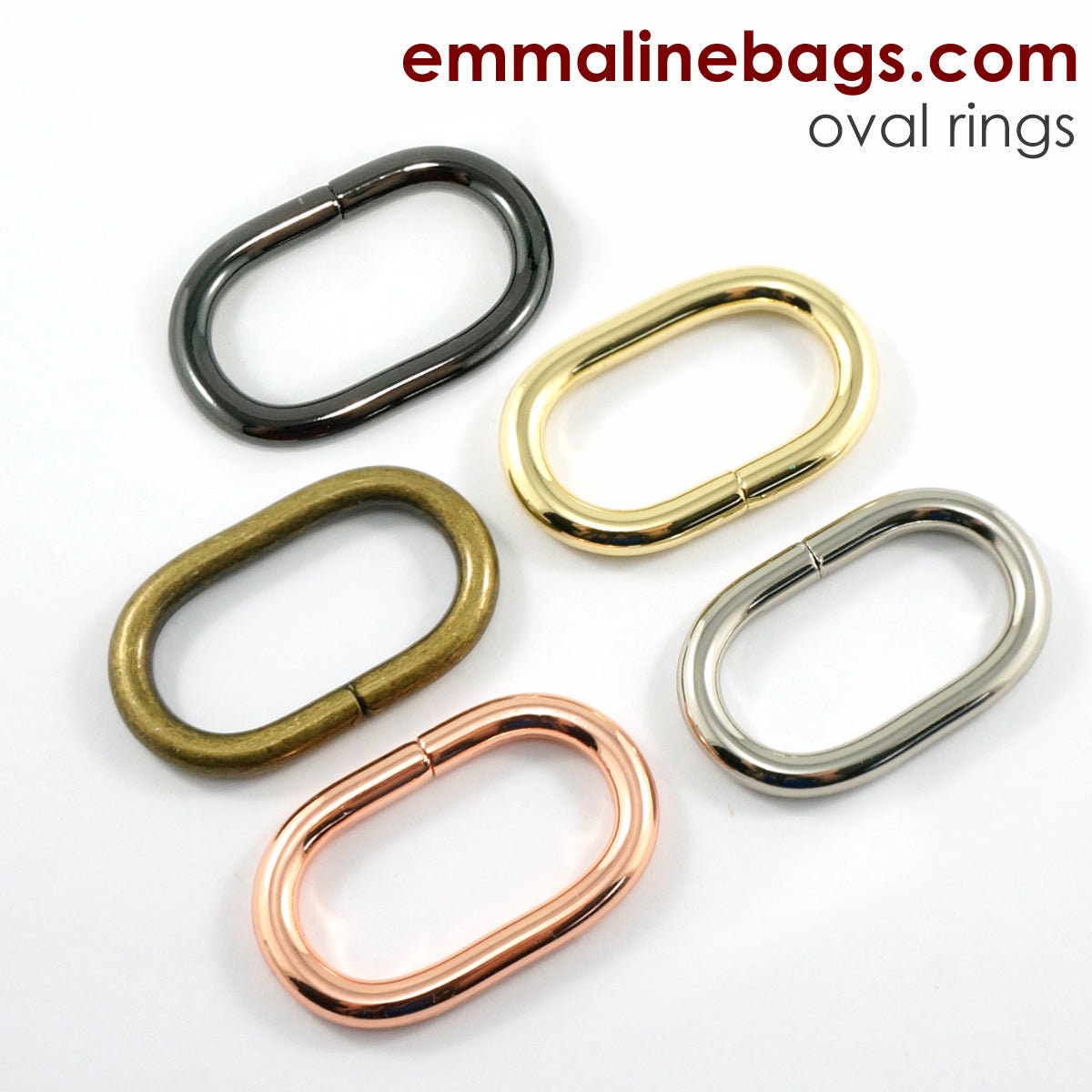 1-1/4" Oval Strap Rings (34mm) - Pack of 4