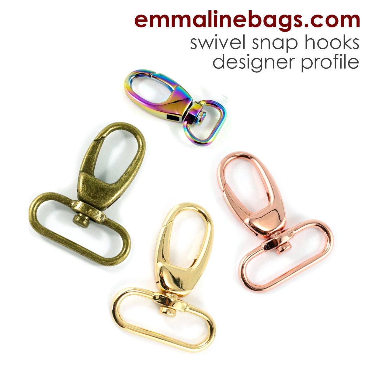 3/4" Swivel Snap Hooks: (20mm) - Pack of 2