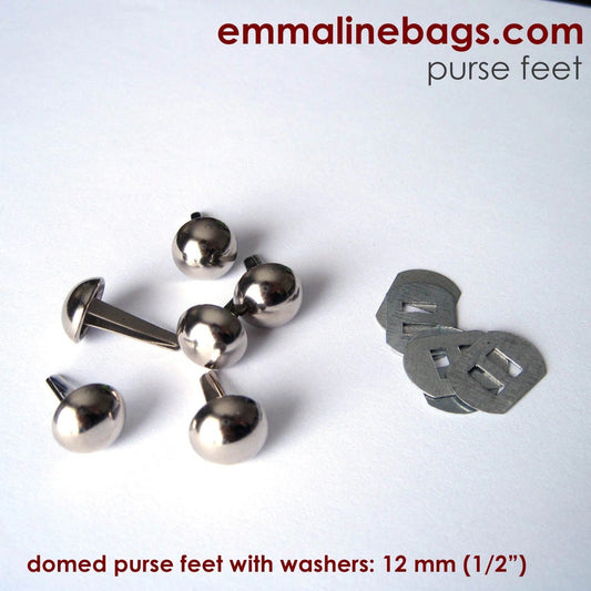 1/2" Domed Purse Feet (12mm) - Pack of 6