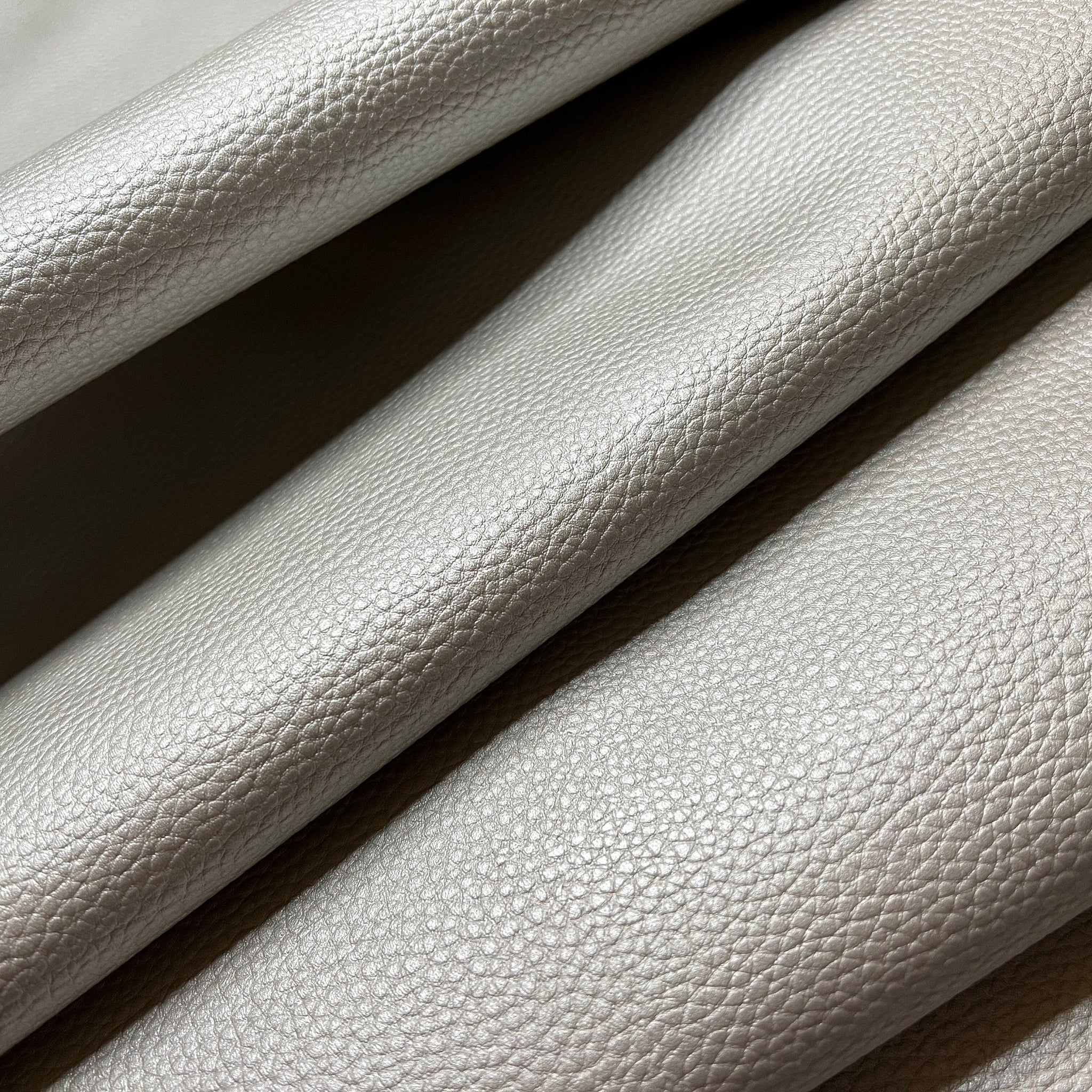 Lightweight Faux Leather - Silver Shimmer Textured Vinyl