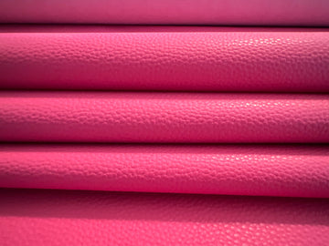 Lightweight Faux Leather - Hottie Pink Textured Vinyl