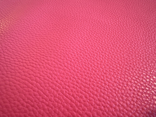 Lightweight Faux Leather - Hottie Pink Textured Vinyl