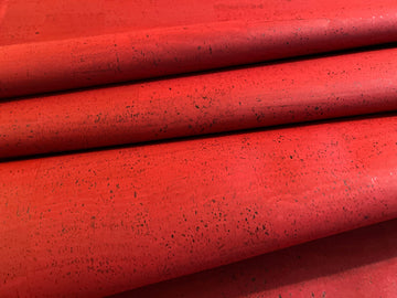 Cork Fabric - Velvet Red Solid