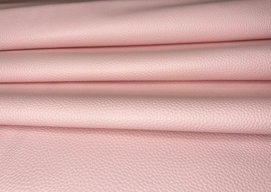 Lightweight Faux Leather - Pale Pink Textured Vinyl